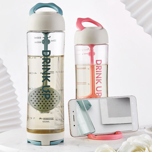 Sports Water Bottle with Built-in Phone Stand